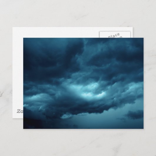 Sturmwolken Postkarte (Vorne/Hinten)