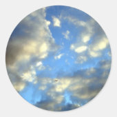 Sturmwolken Runder Aufkleber (Vorderseite)