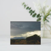 Sturmwolken über Berggipfel Postkarte (Stehend Vorderseite)