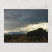 Sturmwolken über Berggipfel Postkarte (Vorderseite)