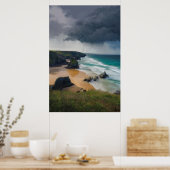 Sturmwolken über Cornwall Poster (Küche)
