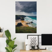 Sturmwolken über Cornwall Poster (Heimbüro)