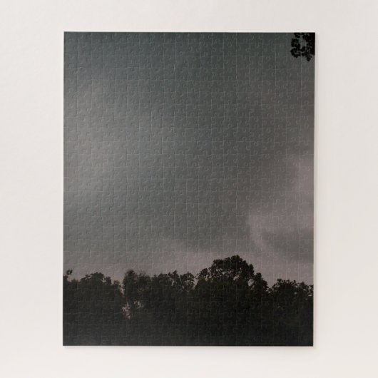 Sturmwolken über dem Wald Puzzle (Vertikal)