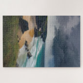 Sturmwolken über den Bedruthan Steps Cornwall Puzzle (Horizontal)