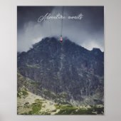 Sturmwolken über den Bergen Poster (Vorne)