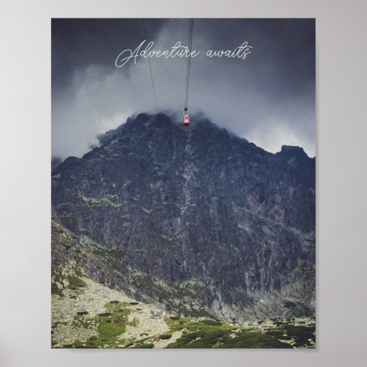 Sturmwolken über den Bergen Poster (Vorne)