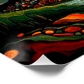 Sturmwolken über den Bergen Poster (Ecke)