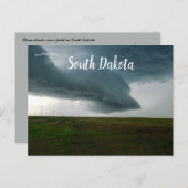 Sturmwolken über einem Feld in Süddakota Postkarte (Vorne/Hinten)