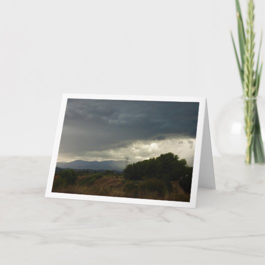 Sturmwolken über Valencia Karte (Vorderseite)