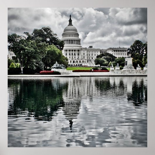 Sturmwolken über Washington Poster (Vorne)