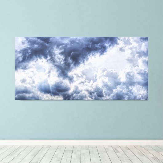 Sturmwolken umhüllte Leinwand (Insitu (Holzboden))