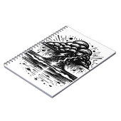 Sturmwolken- und Blitz-Kunstnotizbuch Notizblock (Linke Seite)