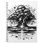 Sturmwolken- und Blitz-Kunstnotizbuch Notizblock (Vorderseite)