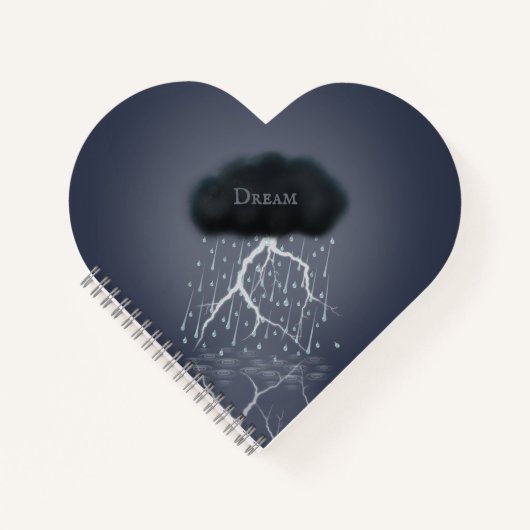 Sturmwolkenblitz & Regen Surreal Personalisiert Notizblock (Vorderseite)