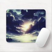 Sturmy Sunset Rain über Serene Valley Mousepad (Mit Mouse)