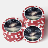 Sturmy Sunset Rain über Serene Valley Pokerchips (Stapel)