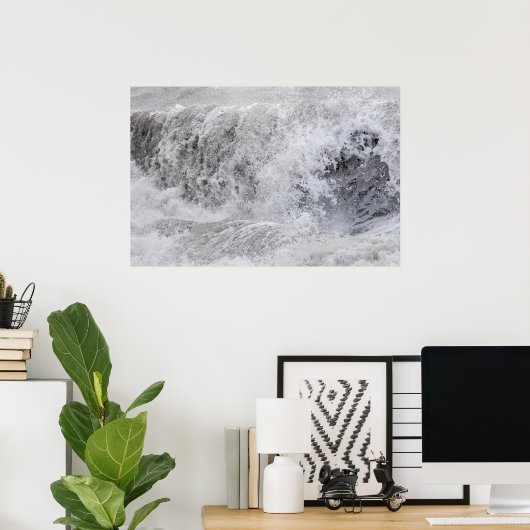 Sturmy Wave Crashing Poster (Heimbüro)