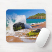 Sturz der Wellen am Strand von Hawaii Mousepad (Mit Mouse)