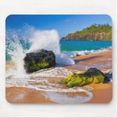 Sturz der Wellen am Strand von Hawaii Mousepad (Vorne)