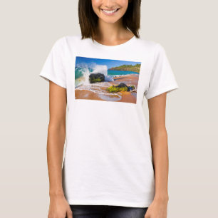Sturz der Wellen am Strand von Hawaii T-Shirt
