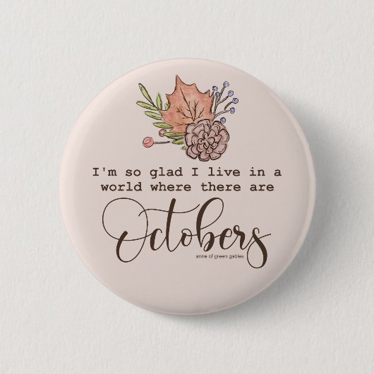 Stürzangebot "Glad I lebe in a world" Button (Vorderseite)