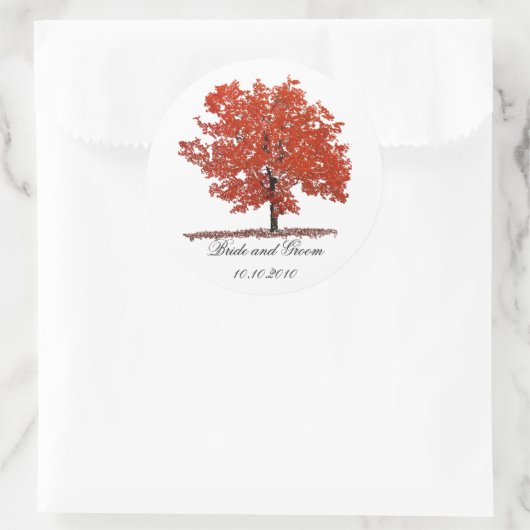 Sturzbaum Runder Aufkleber (Tasche)