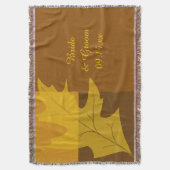 Stürze Leaf-Farbblock-Hochzeitssache Decke (Vorderseite Vertikal)