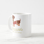 Stürzen durch das Schnee-Dackel-Hundeweihnachten Kaffeetasse (Vorderseite Links)