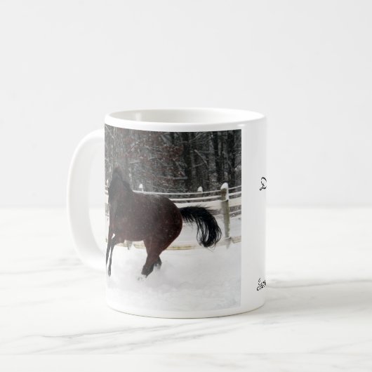 Stürzen durch die Schnee-Tasse Kaffeetasse (Vorderseite Links)