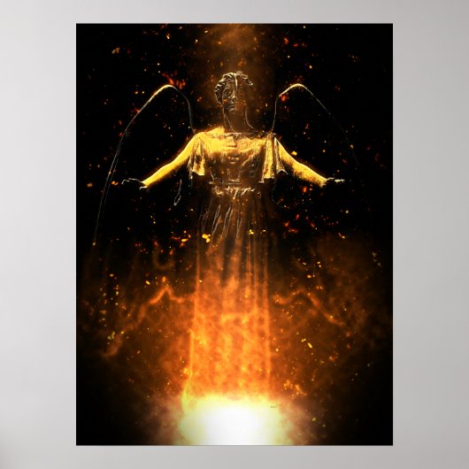 Sturzflug von den Flammen Poster (Vorne)