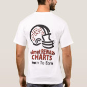 Sturzhelm-Belohnungs-Diagramme T-Shirt (Rückseite)