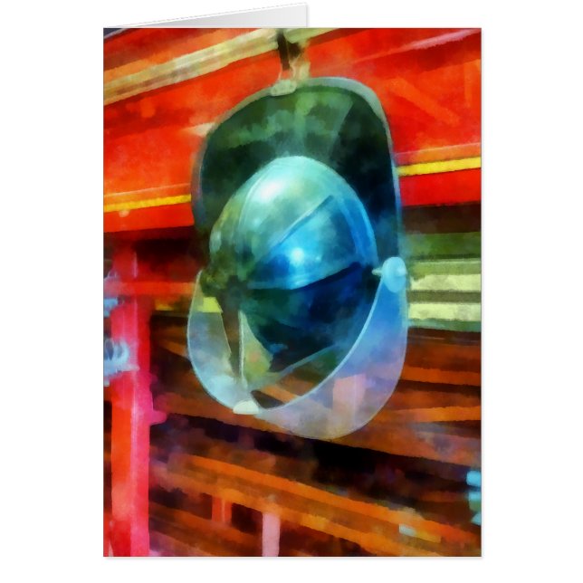 Sturzhelm, der am Löschfahrzeug hängt (Vorne)