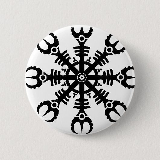 Sturzhelm der Ehrfurcht - Aegishjalmur No.2 Button (Vorderseite)