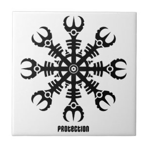 Sturzhelm der Ehrfurcht - Aegishjalmur No.2 Fliese