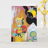 Sturzhelm-Jungen-Gruß-Karte Karte (Gelbe Blume)