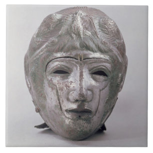 Sturzhelm mit Eagle-Dekoration, römisch (Silber) Fliese