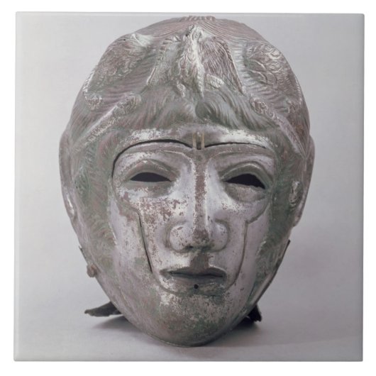 Sturzhelm mit Eagle-Dekoration, römisch (Silber) Fliese (Vorderseite)