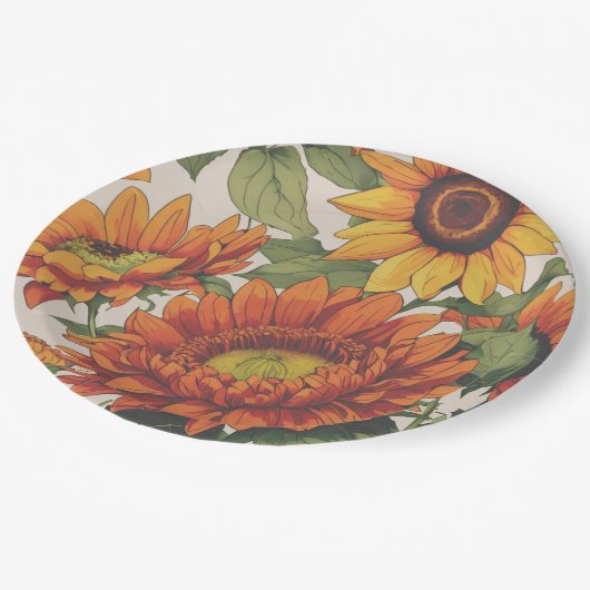 Sturznapkins Halloween oder Erntedank Pappteller (Schrägansicht)