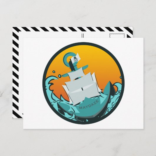 Sturzschiff Postkarte (Vorne/Hinten)