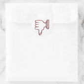 Stürzt Runder Aufkleber (Tasche)