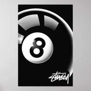 Stüssy Magic 8-Ball - Streetwear Icon 🎱 Poster
