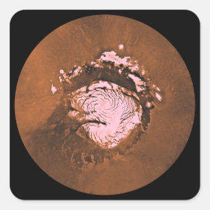 Stute Boreum Region von Mars Quadratischer Aufkleber