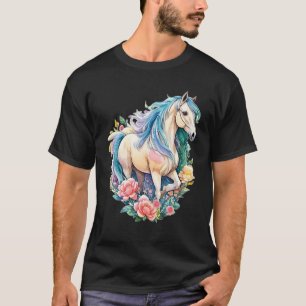 Stute Pferd in Pastell Schön Kinder Pferd Ar T-Shirt