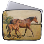 Stute und Fohlen durch Munnings Laptopschutzhülle (Vorderseite)