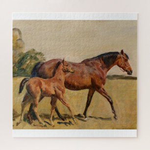 Stute und Fohlen durch Munnings Puzzle