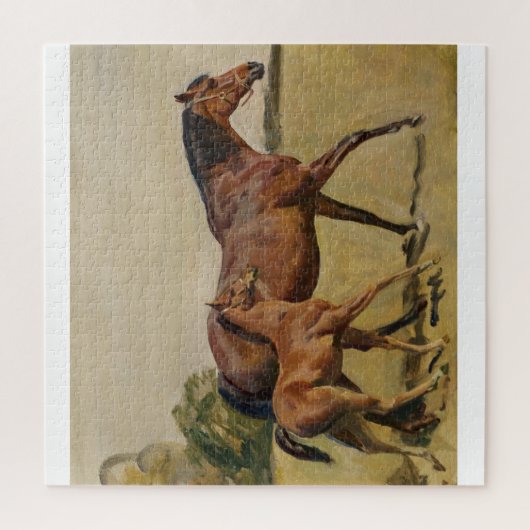 Stute und Fohlen durch Munnings Puzzle (Vertikal)