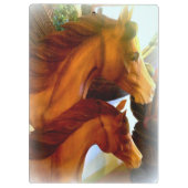 Stute und Pony-Zwischenablage Klemmbrett (Rückseite)