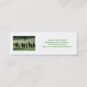 "Stuten-u. Fohlen-" Lesezeichen Mini Visitenkarte (Rückseite)