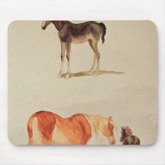 Stuten und Fohlen Mousepad (Vorne)