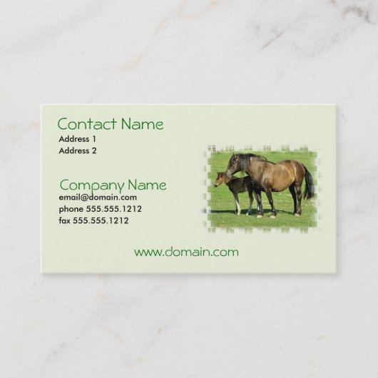 Stuten-und Fohlen-Visitenkarte Visitenkarte (Vorderseite)